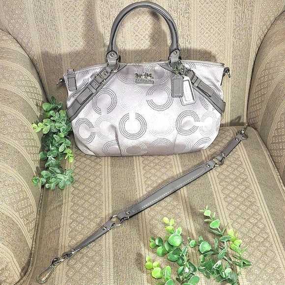Coach Madison 15935  Dotted Op Art Convertible Sachel - Picture 1 of 16